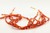 Carnelian Agate, Mixed Color, Heated, Smooth Round, 4mm, One Strand