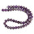 Amethyst, Chevron, Natural, Smooth Round, 8mm with 2mm Hole, One Strand