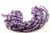 Amethyst, Chevron, Natural, Smooth Round, 8mm with 2mm Hole, One Strand