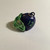 Blue & Green Enamel Football Helmet Charm, 25x25mm