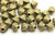 BEAD, Bicone Circle Design, 6x7mm, Antique Bronze Plated (metal alloy), approx 32 per bag