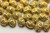 BEAD, Oval Floral, 8x6x4mm, Antique Gold Plated (metal alloy), approx 45 per bag
