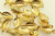 LEAF, Curled, 15x8x3mm, Gold Plated (metal alloy), approx 45 per bag