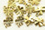4 LEAF CLOVER, Double Sided, 15x10x2mm, Antique Gold Plated (metal alloy), approx 40 per bag