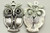 Owl, 34x22x3mm, Antique Silver Plated Metal Alloy, 6 PCS