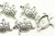SWIMMING TURTLE, 18x18x3mm, Antique Silver Plated (Metal Alloy), approx 21