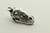 Dog Skull, Double Sided, 23x9x9mm, Antique Silver Plated (Metal Alloy), approx 9 per bag