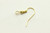 Ear Wire Fish Hook, 19mm, Gold Plated, approx. 50 PCS