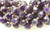 Amethyst, Dark, Quartz, Natural, Faceted Off Round, 8mm, One Strand