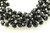 Onyx, Black, Dyed, Faceted Off Round, 6mm, One Strand
