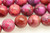 Crazy Lace Agate, Pink Dyed, Smooth Round, 10mm, One Strand