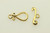 Toggle, 22x11x2mm, bar is 20x6mm at loop, Antique Gold Plated Metal Alloy, 12 sets