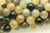 Rutilated Quartz, Yellow & Grey, Mix, Natural, Smooth Round Beads, 8mm