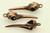 Humming Bird Skull, Double Sided, 38x8mm, Antique Copper Plated (Metal Alloy), approx 4 per bag
