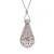 Cage, Crystal Drop, Silver Plated Metal Alloy, Pendant, 50x21.5mm