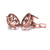 Cage, Round Twisted & Smooth Line Design, Copper Plated Metal Alloy, Pendant, 34x24mm