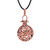 Cage, Round Swirls & Hearts Design, Copper Plated Metal Alloy, Pendant, 41x24mm