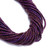 Purple, Shiny, Hematite, Wavy Spacer, Manmade, One 4x1mm Strand