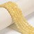 Yellow Selenite, Natural, Smooth Round, One 6mm Strand
