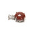 Carnelian, Agate, Dyed, Round, Pendant with Crystal, 26x16mm