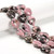 Rhodonite, Black Stripe, Natural, Puffy Heart, One 20mm Strand