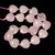 Rose Quartz, Enhanced, Puffy Heart, One 20mm Strand