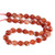 Carnelian, Heated, Faceted, Hexagon Coin, One 10mm Strand