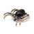 Black Agate, Dyed, Spider, One Pendant, 35mm
