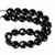 Obsidian, Black, Natural, Smooth Coin, One 15mm Strand