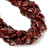 Red Jasper, Natural, Smooth Square, One 12mm Strand