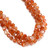 Carnelian Agate, Mix, Heated, Fancy Faceted Cube Beads, One 6mm Strand