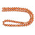 Fire Orange, Smooth Round, Window Cut Glass, One 8mm Strand
