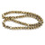 Golden Bronze, Smooth Round, Window Cut Glass, One 8mm Strand