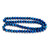Blue Flare, Smooth Round, Window Cut Glass, One 8mm Strand