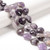 Amethyst, Chevron, Natural, Puffy Heart, One 20mm Strand