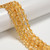 Citrine, Quartz, Heated, Faceted Rice Beads, One 6x8mm Strand