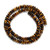 Tiger Eye, Natural, Heishi Bicone, One 3x6mm Strand