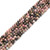 Rhodonite, Black Stripe, Natural, Faceted Round, One 4mm Strand