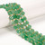 Aventurine, Green, Quartz, Natural, Faceted Twisted Helix Beads, One 8mm Strand