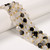 Rutilated Quartz, Black, Natural, Faceted Twisted Helix Beads, One 8mm Strand