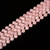 Rose Quartz, Enhanced, Faceted Twisted Helix Beads, One 8mm Strand