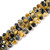 Tiger's Eye, Golden & Blue, Heated, Faceted Twisted Helix Beads, One 8mm Strand