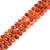 Red Striped Agate, Dyed, Faceted Twisted Helix Beads, One 8mm Strand