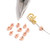 Easy Crimp, Rose Gold Color Plated, 3mm, 100 pieces, Easy, Secure & Beautiful Finish to Jewelry
