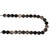 Obsidian, Silver, Natural, Smooth Coin, One 15mm Strand