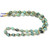 African Turquoise, Jasper, Dyed, Faceted Rice Beads, One 6x8mm Strand