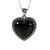 Black Agate, Dyed, Heart Studded, One Pendant, 35x25mm