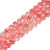 Cherry Quartz Glass, Smooth, Stars, One 15mm Strand