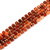 Carnelian Agate, Dark Mix, Heated, Fancy Faceted Cube Beads, One 6mm Strand 