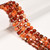 Carnelian Agate, Dark Mix, Heated, Fancy Faceted Cube Beads, One 6mm Strand 